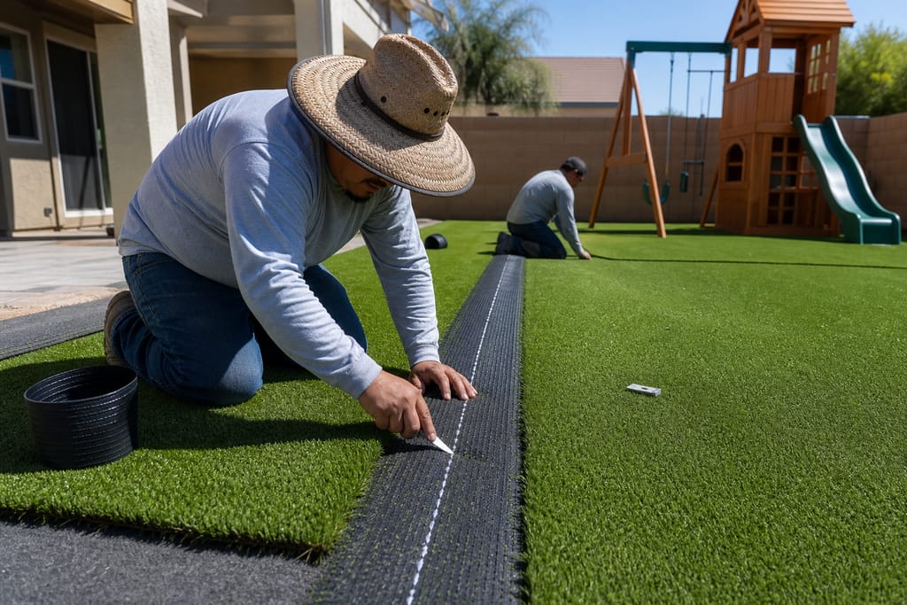 Play turf placement photo
