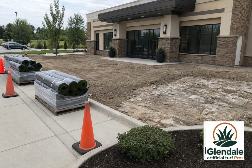 Commercial turf installation photo