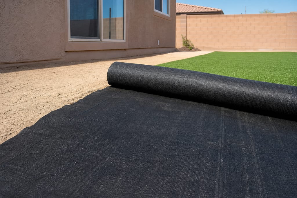 Weed barrier fabric photo