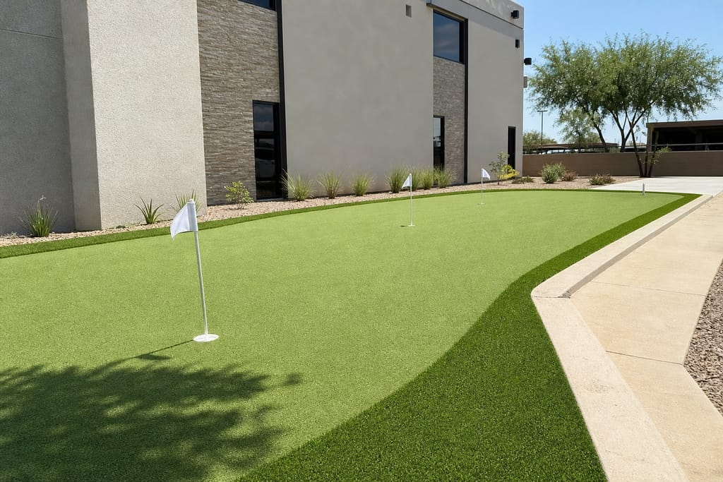 Commercial putting turf photo