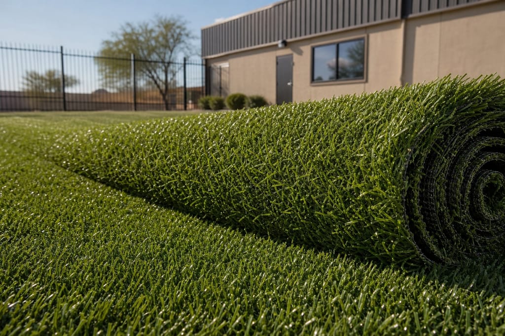 Facility-grade turf fibers photo