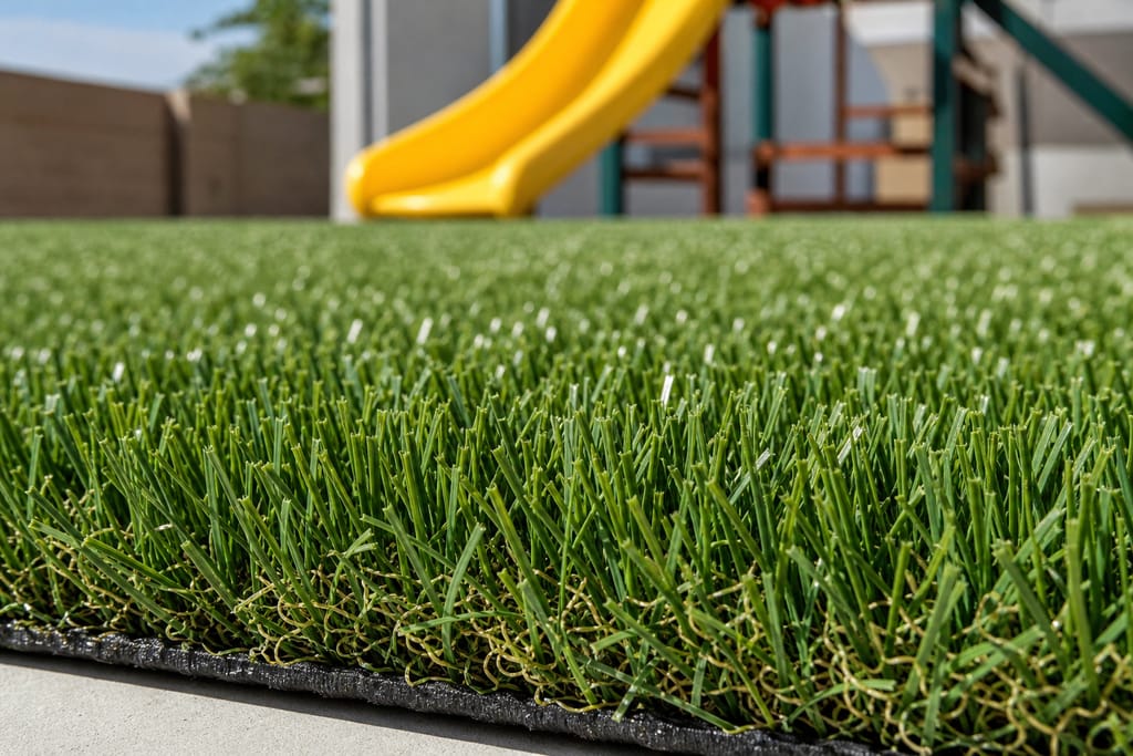 Play-area turf fibers photo