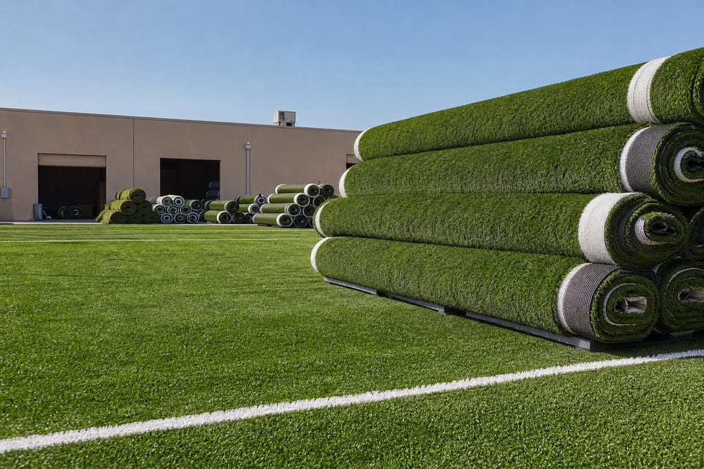 Regulation field turf photo