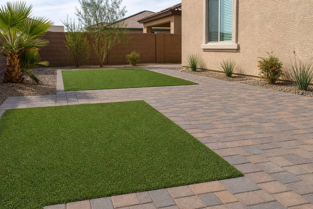 Permeable paver accents photo