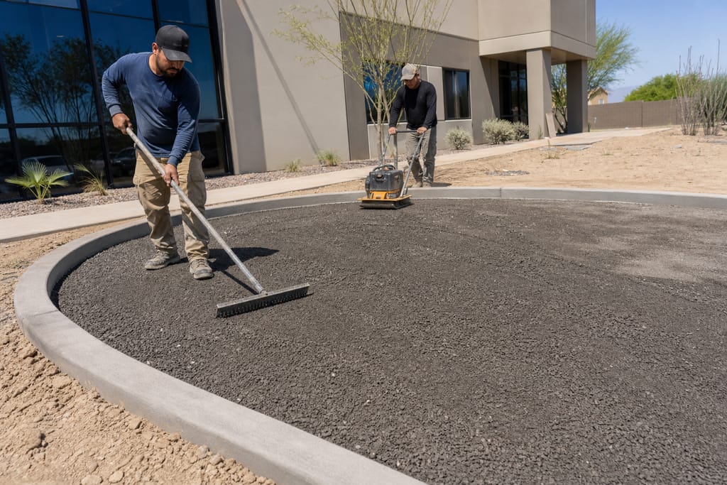Reinforced base compaction photo