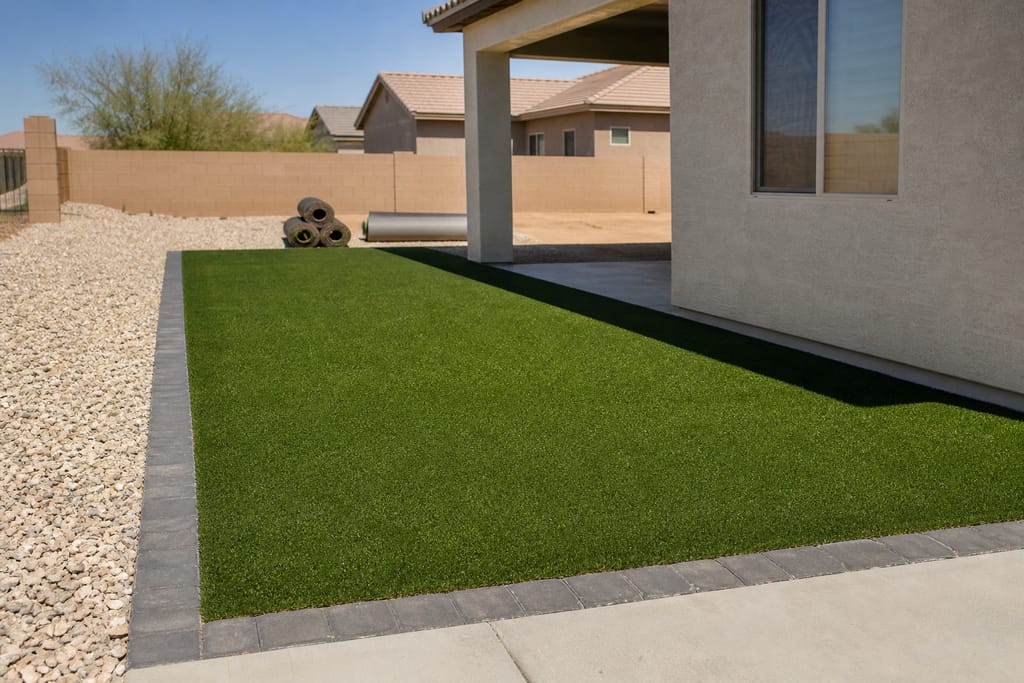 Standardized turf laying photo