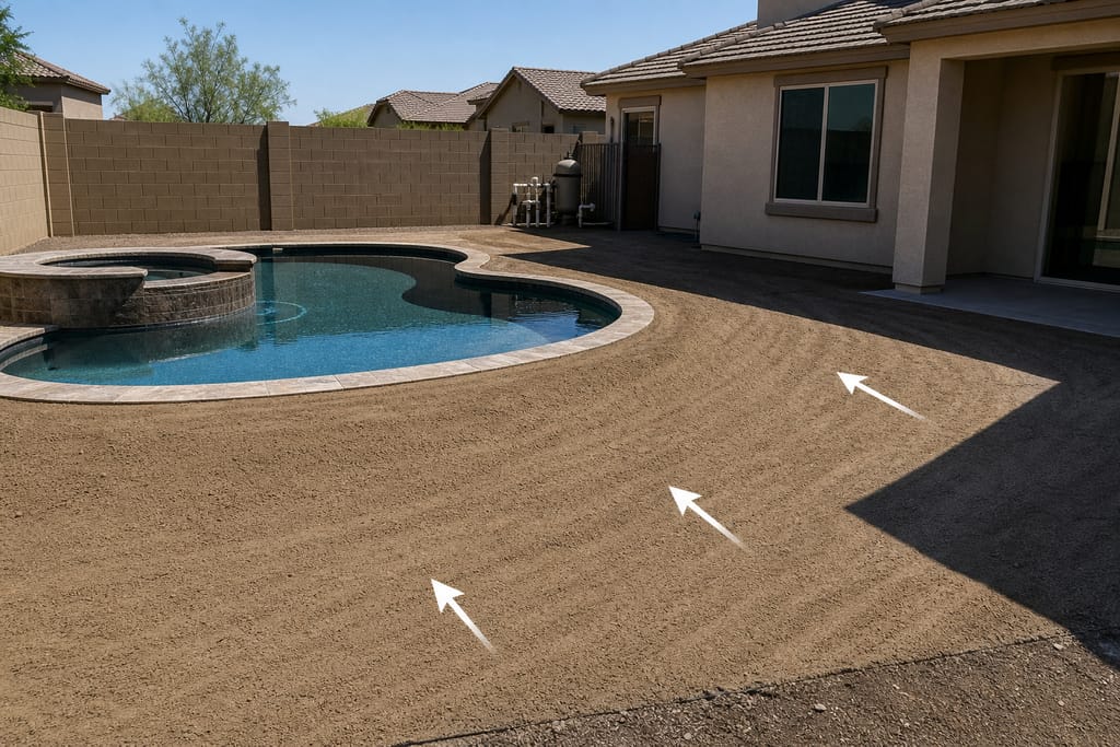 Drainage slope grading photo