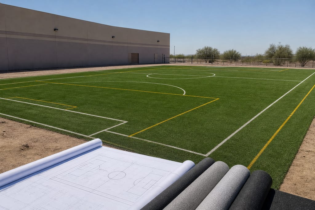Regulation field layout photo